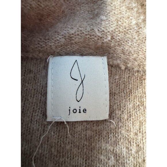Joie Women's SZ L Tan Long Sleeve Wool Blend Turtleneck Pullover Sweater - Picture 5 of 8